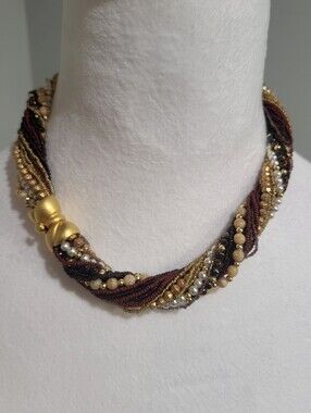 Multi-strand Beaded Necklace by Lanciani